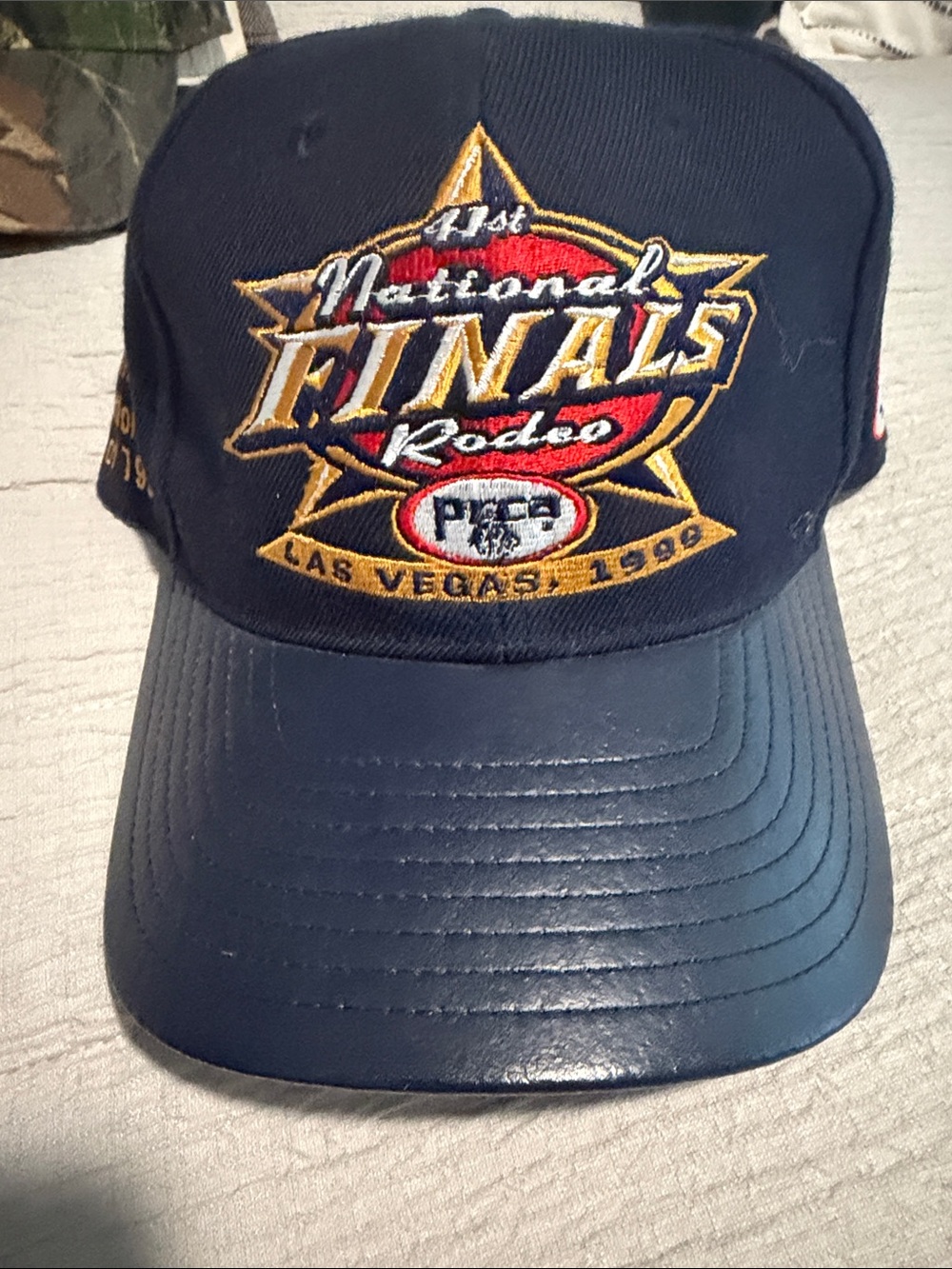 Vintage National Finals Rodeo Las Vegas 1996 Navy Baseball Cap